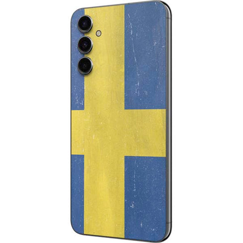 Sweden Flag Distressed Galaxy A14 5G Skin
